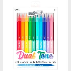 Ooly Tusher - Dual Tone - 12 Stk - Multifarve
