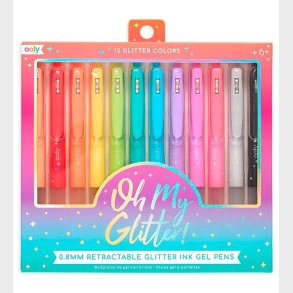 Ooly Farvekuglepen - Gel - Oh My Glitter! - 12 Stk - Multifarve