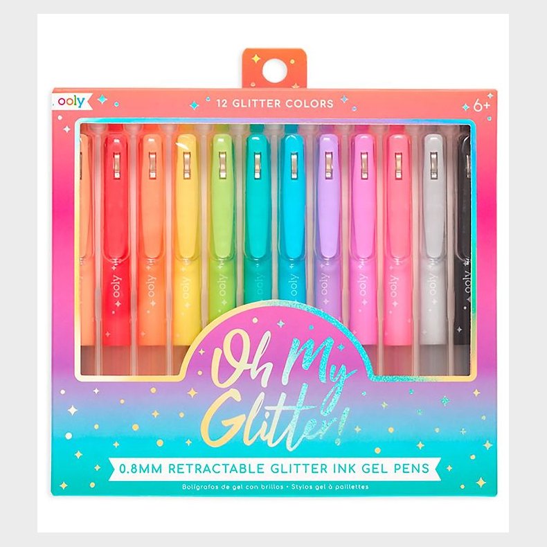 Ooly Farvekuglepen - Gel - Oh My Glitter! - 12 Stk - Multifarve