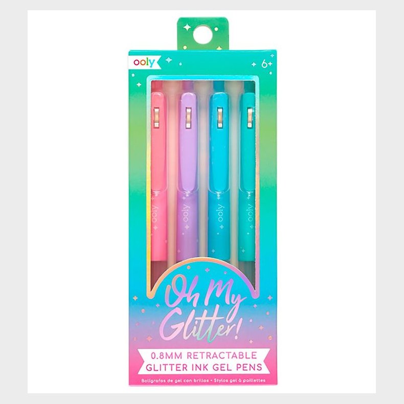 Ooly Kuglepen - Gel - Oh My Glitter! - 4 Stk - Pastel Mix