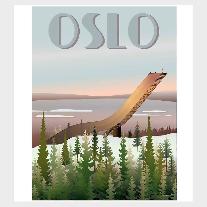Vissevasse Plakat - 30x40 - Oslo Holmenkollbakken