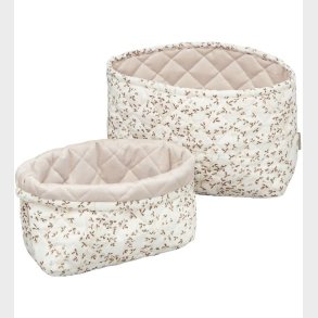 Cam Cam Opbevaringskurv - 2-pak - 24/20 cm - Quilted - Lierre/Al