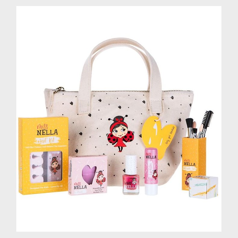 Miss Nella Sminketaske - 6 Dele - Girly Girl Essentials