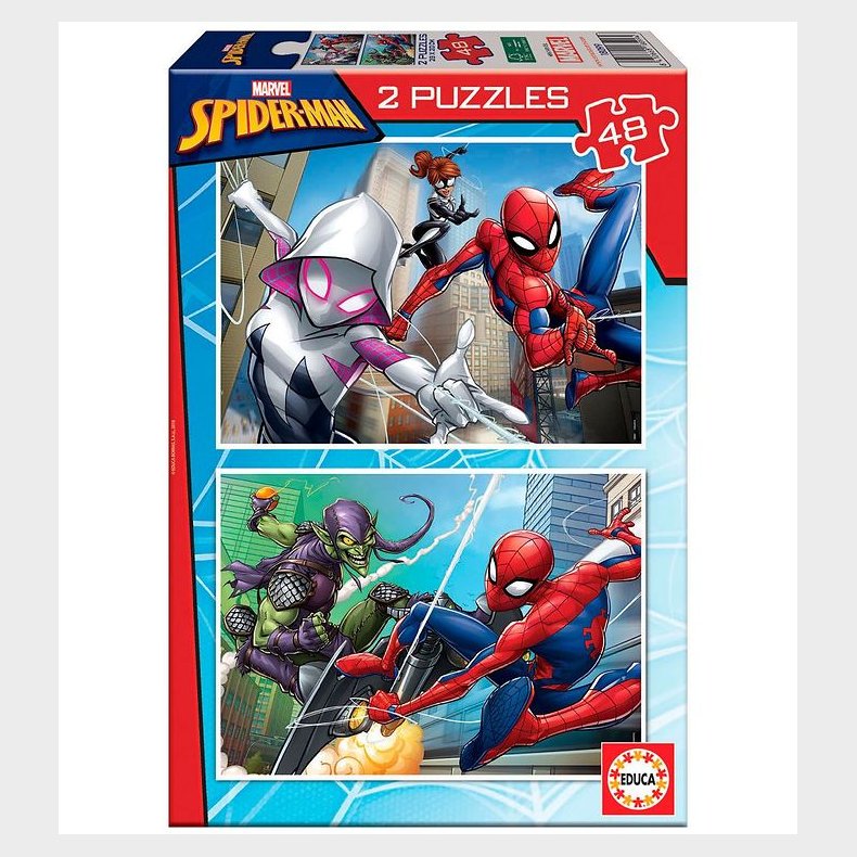 Educa Puslespil - 2 x 48 Brikker - Spider-Man