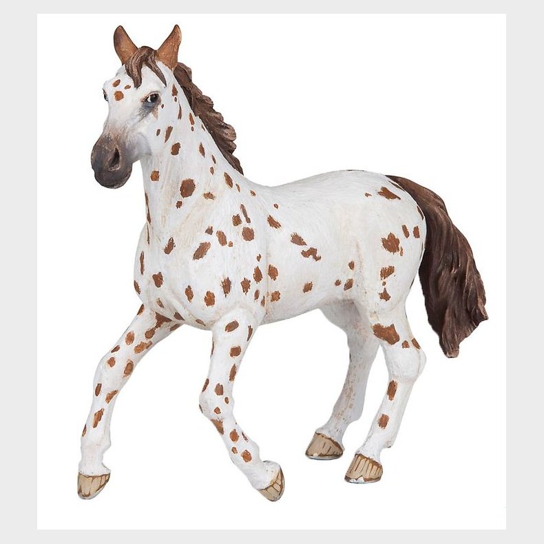 Papo Brun Appaloosa Hest - L: 13 cm