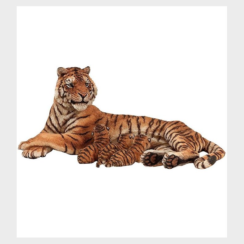 Papo Tiger m. Unger - L: 13 cm