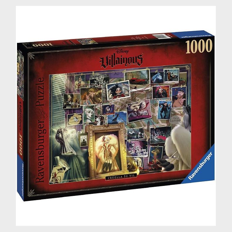Ravensburger Puslespil - 1000 Brikker - Villainous - Cruella De