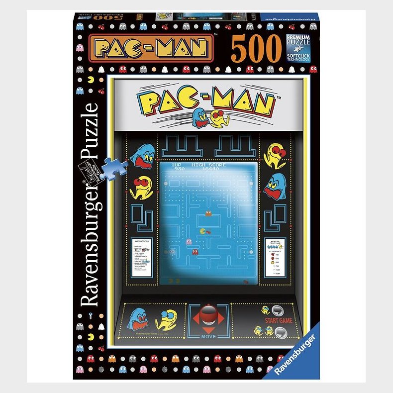 Ravensburger Puslespil - 500 Brikker - Pac-Man