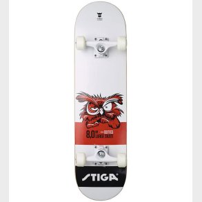 Stiga Skateboard - 8.0 - Hvid m. Ugle