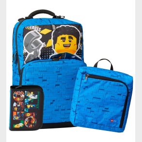 LEGO Skoletaske m. Gymnastikpose/Penalhus - City - Police Adven