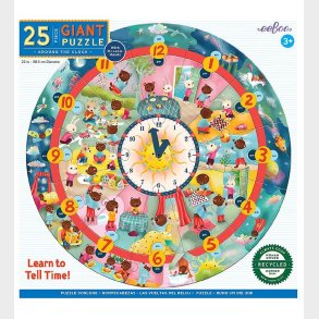 Eeboo Puslespil - 25 Brikker - Dgnets Timer
