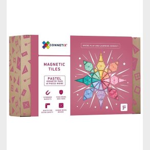 Connetix Magnetst - 40 Dele - Pastel Geometry