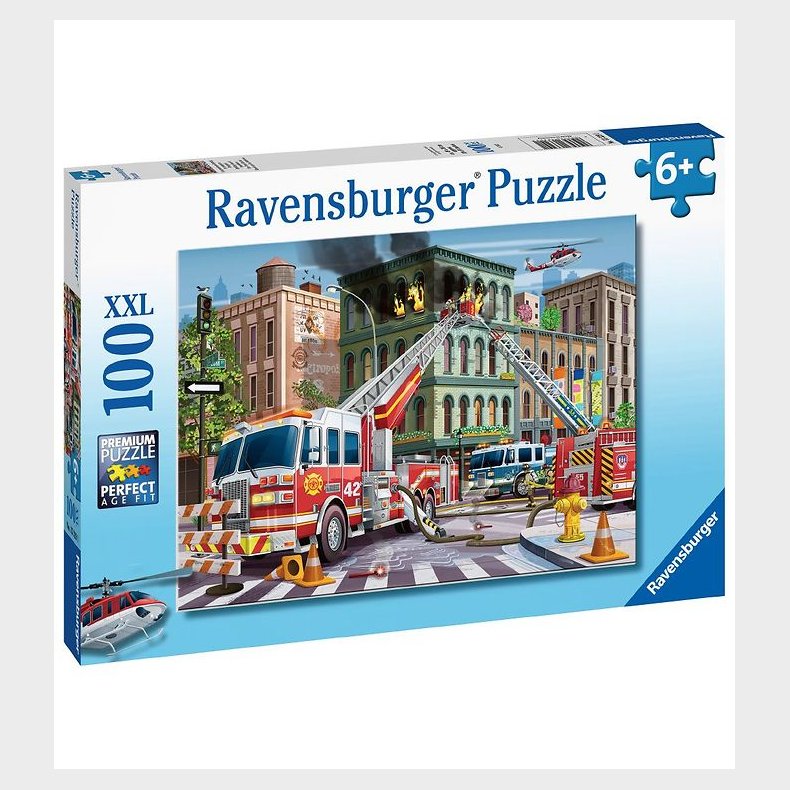 Ravensburger Puslespil - 100 Brikker - Fire Truck Rescue