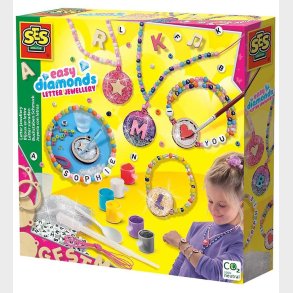 SES Creative Smykkest - Diamanter - Bogstaver