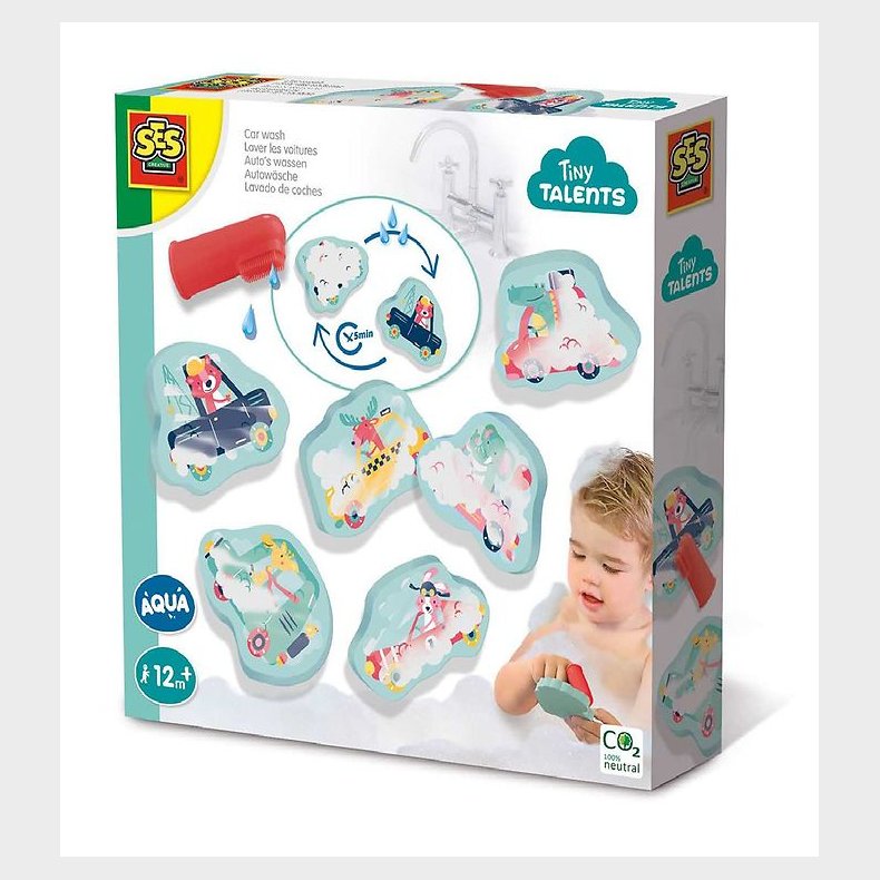 SES Creative Badelegetj - Badefigurer i Skum - Biler