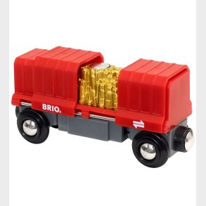 BRIO World Godsvogn m. Guld - Rd 33938
