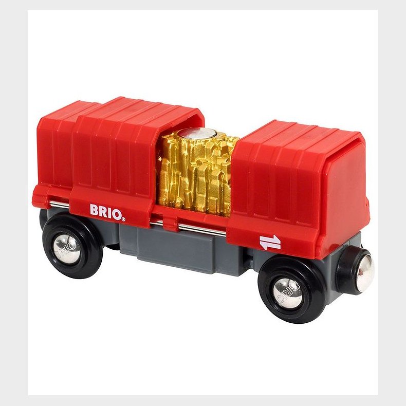 BRIO World Godsvogn m. Guld - Rd 33938