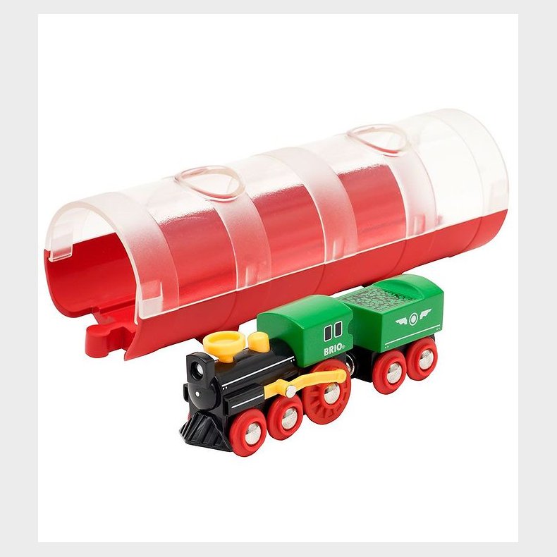 BRIO World Damplokomotiv m. Tunnel - Grn 33892