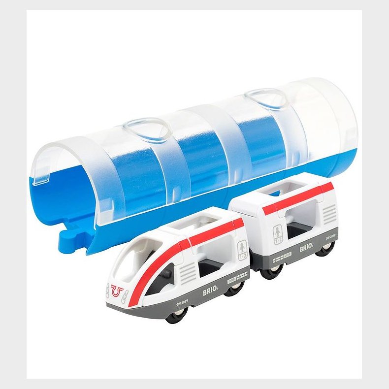 BRIO World Passagertog m. Tunnel - Hvid/Bl 33890