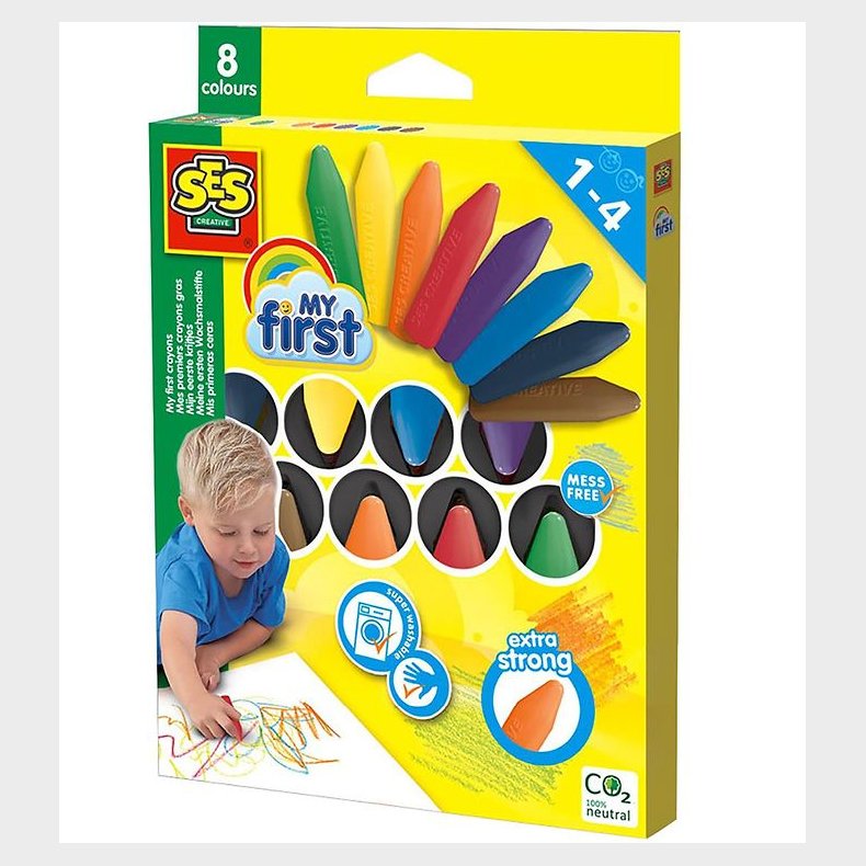 SES Creative Farvekridt - Mine Frste - 8 stk