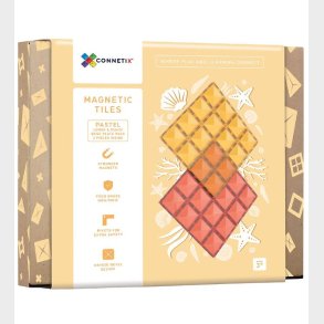 Connetix Magnetplader - 2-Dele - Lemon & Peach