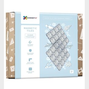 Connetix Magnetplader - 2 Dele - Clear