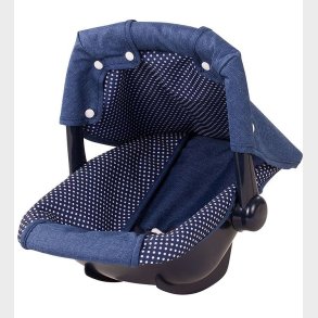 Götz Autostol Til Dukker - Denim & Spots