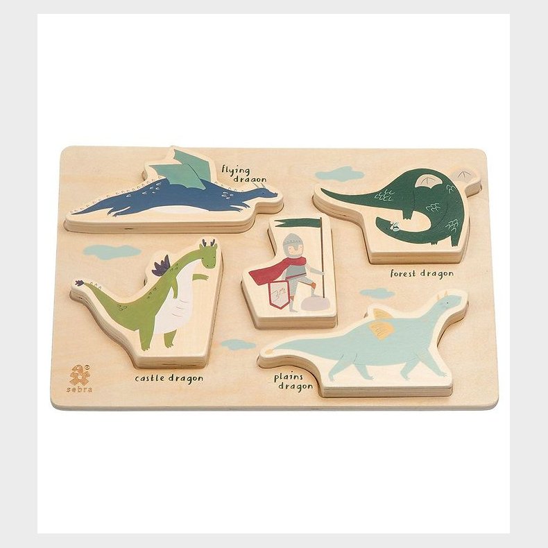 Sebra Puslespil - Tr - Dragon Tales