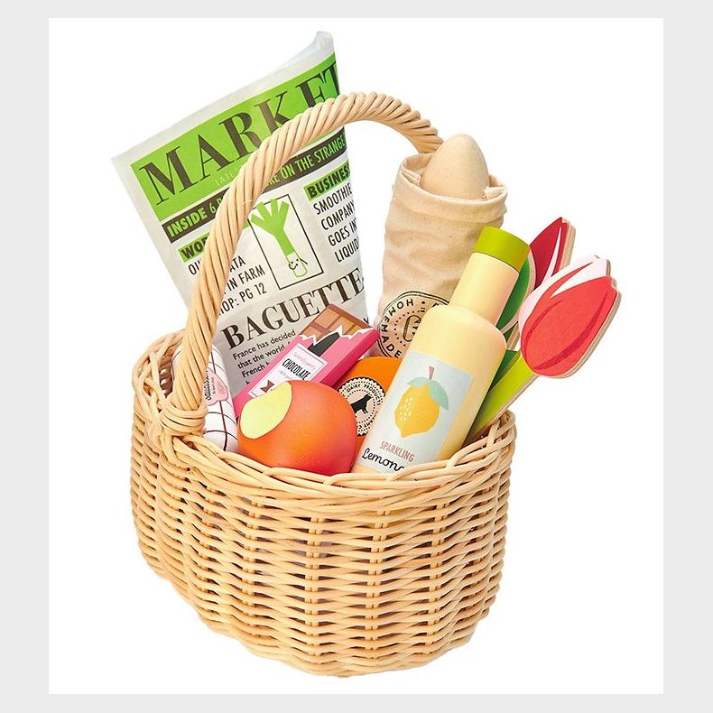 Tender Leaf Trlegetj - Flettet Kurv Med Varer