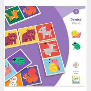 Djeco Domino - Tr - 28 Brikker - Dyr