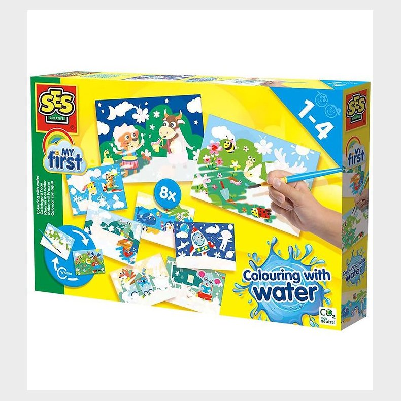 SES Creative Malest - Min Frste - Mal Med Vand - Skjulte Dyr