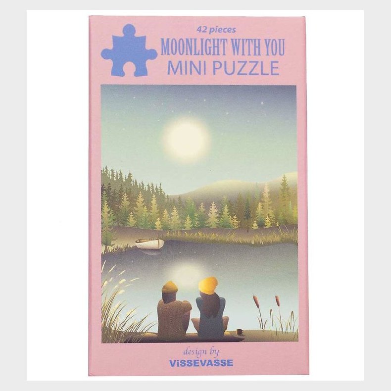 Vissevasse Puslespil - Mini - 10x13 cm - Moonlight With You
