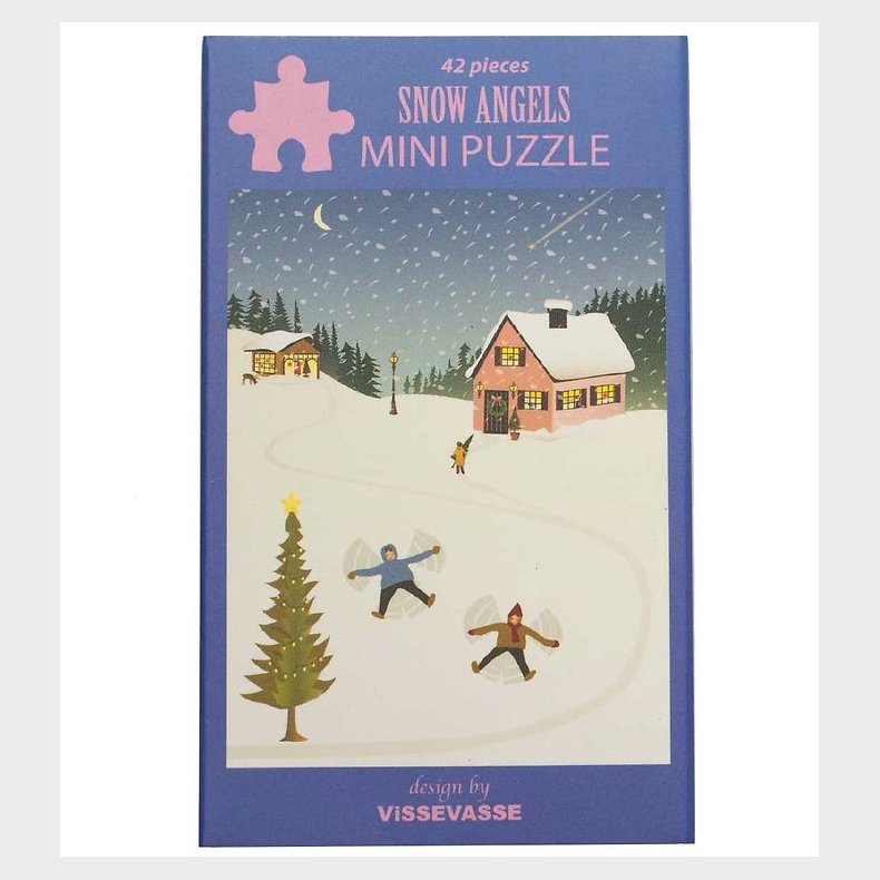 Vissevasse Puslespil - Mini - 10x13 cm - Snow Angels