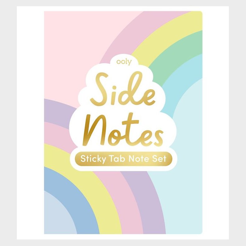 Ooly Sticky Notes Bog - Side Notes - Pastel Rainbows