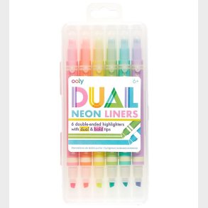 Ooly Overstregningstuscher - 6 Stk - Dual Liner Neon Highlighter