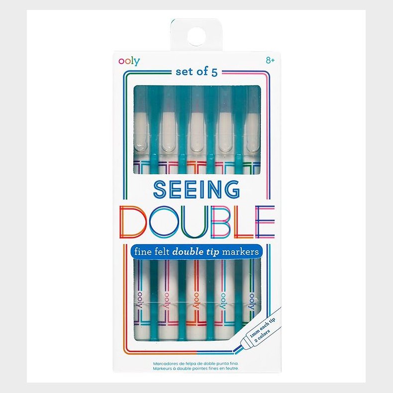 Ooly Tuscher - 5 Stk - Seeing Double Fine Double Tip Markers