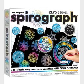 Spirograph Tegnest - 28 Dele - Scratch & Shimmer