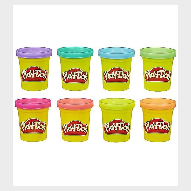 Play-Doh Modellervoks - Rainbow - 8-pak