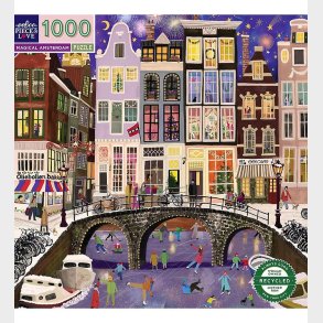 Eeboo Puslespil - 1000 Brikker - 58,4x58,4 cm - Magical Amsterda