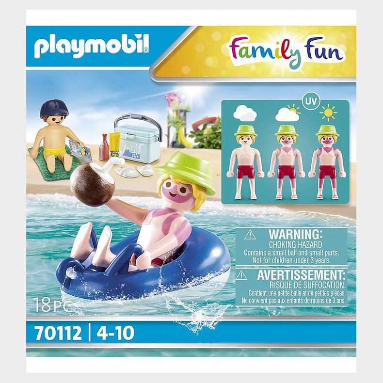 Playmobil Family Fun - Badegst Med Badering - 70112 - 18 Dele