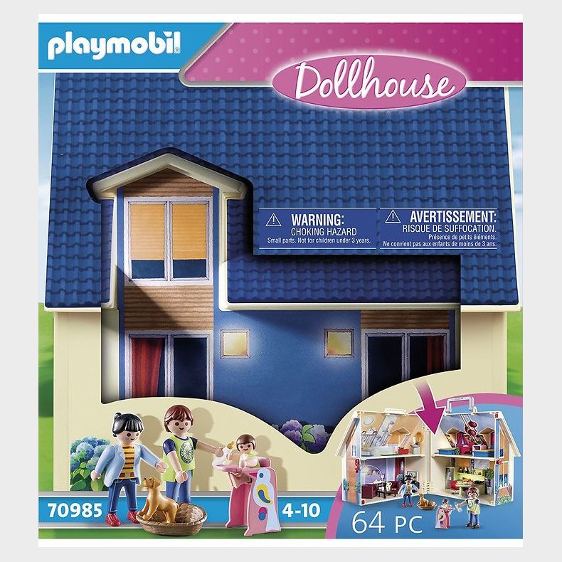 Playmobil Dollhouse - Mit Tag-med-dukkehus - 70985 - 64 Dele