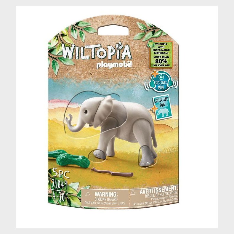 Playmobil Wiltopia - Ung Elefant - 71049 - 5 Dele