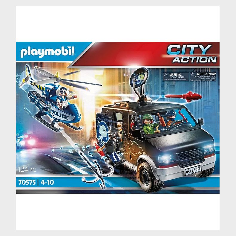 Playmobil City Action - Politihelikopter: Forflgelse Af Flugtbi