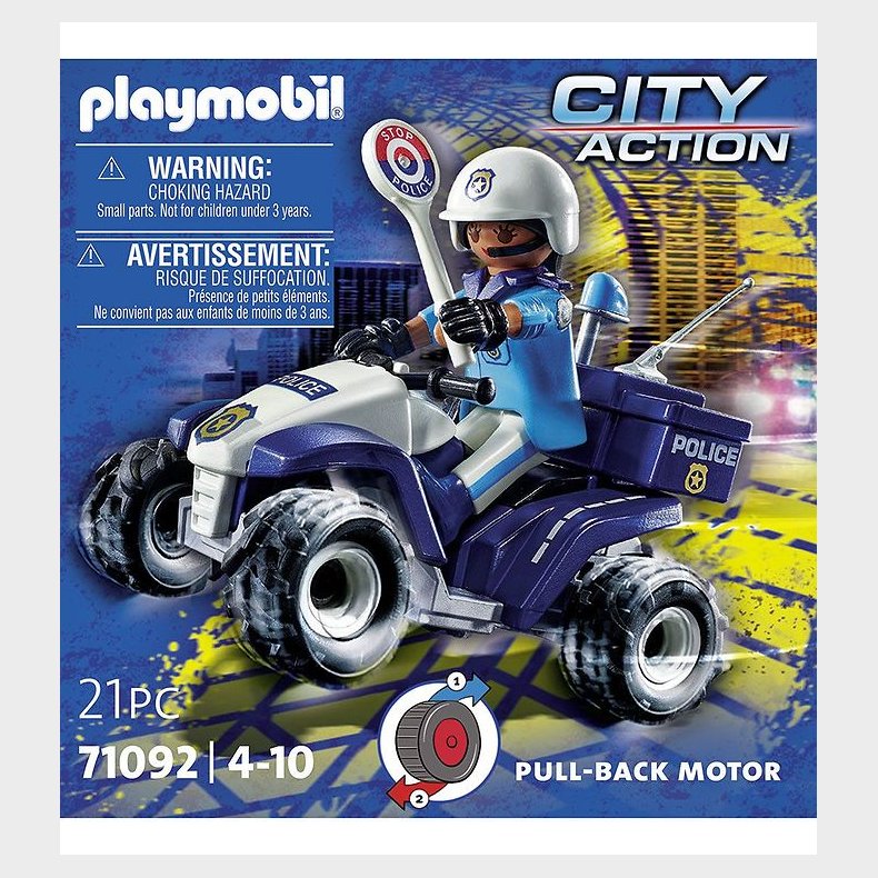 Playmobil City Action - Politi - Speed Quad - 71092 - 21 Dele