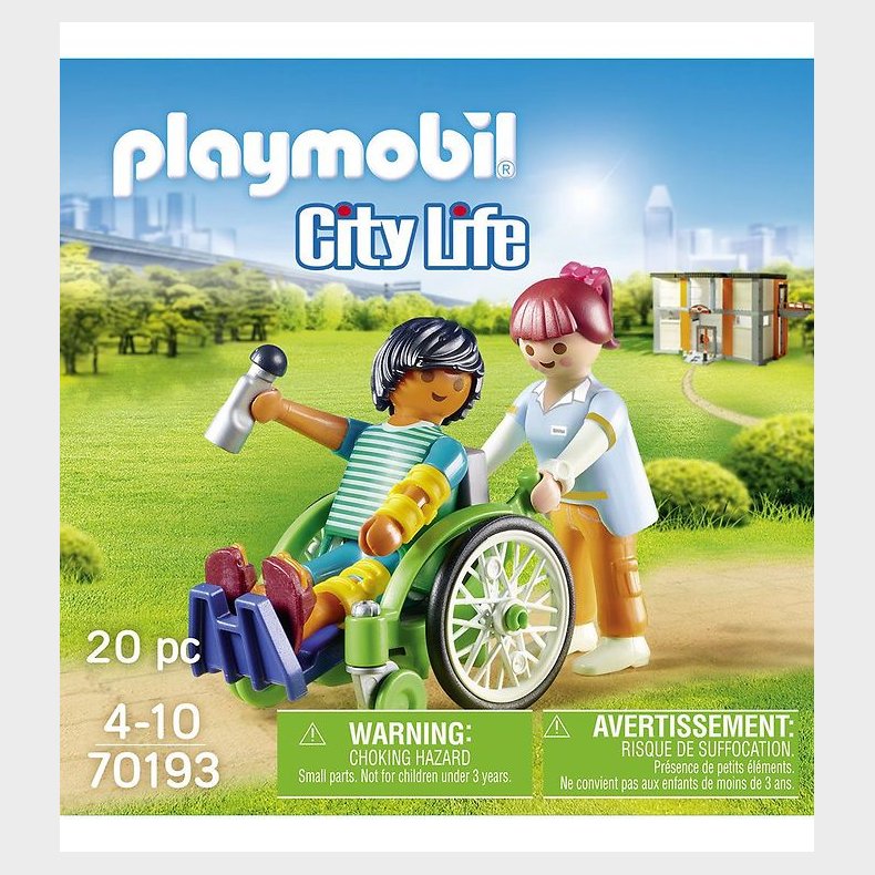 Playmobil City Life - Patient I Krestol - 70193 - 20 Dele