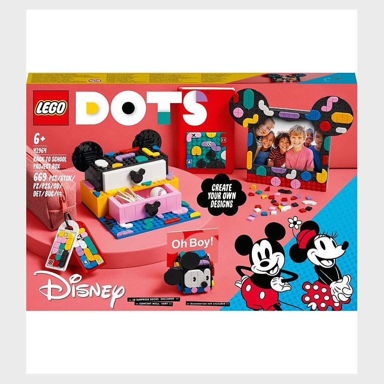 LEGO DOTS - Mickey Mouse Og Minnie Mouse Skolestart... 41964