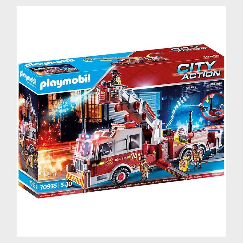 Playmobil City Action - Brandbil: US Tower Stige - 70935 - 113 D