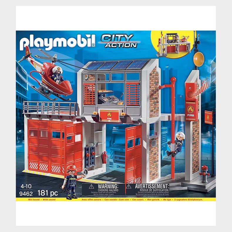 Playmobil City Action - Stor Brandstation - 9462 - 181 Dele