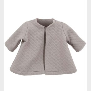 Asi Dukketj - 43-46 cm - Quiltet Jakke - Warm Grey