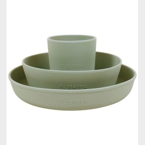 Filibabba Spisest - Silikone - 3 dele - Green